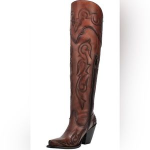 Dan Post Boots Women’s Seductress Snip Toe Dress Boots -Brown